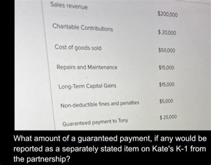 How is a guaranteed payment reported?